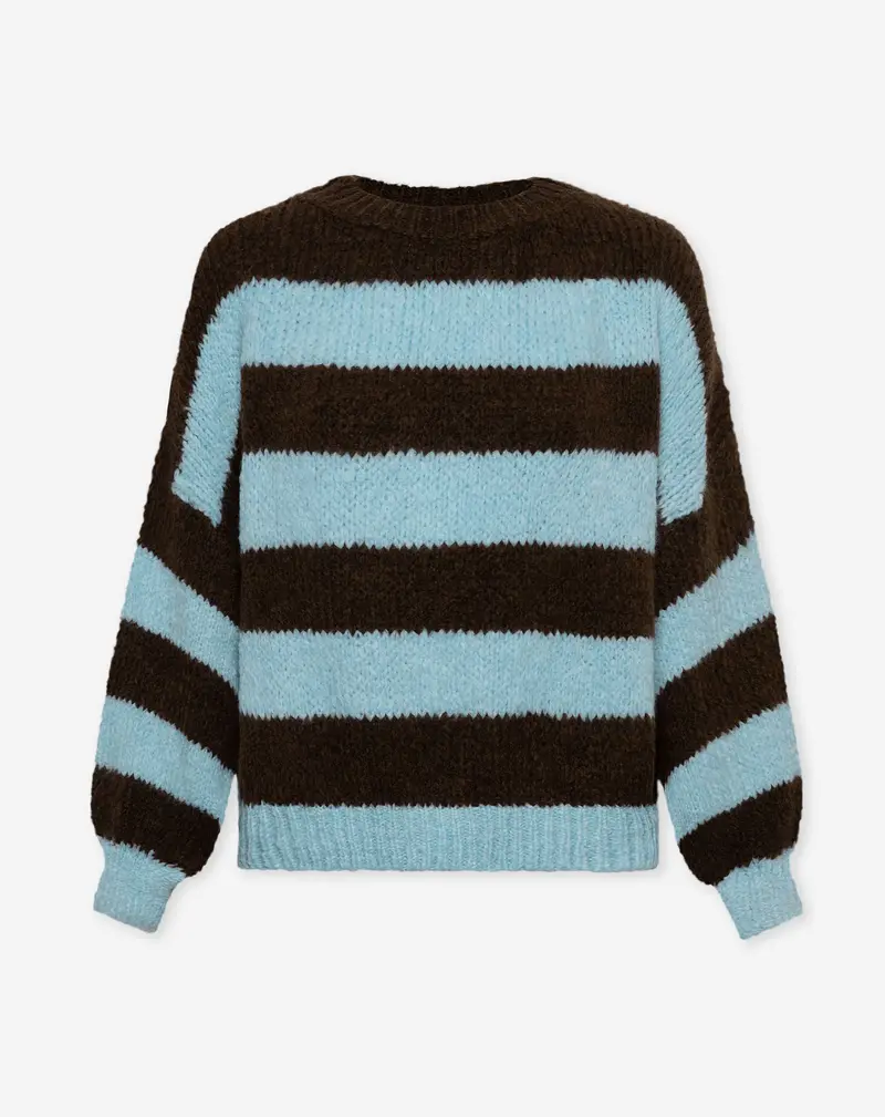 JAMIE STRIPE KNIT LICHTBLAUW