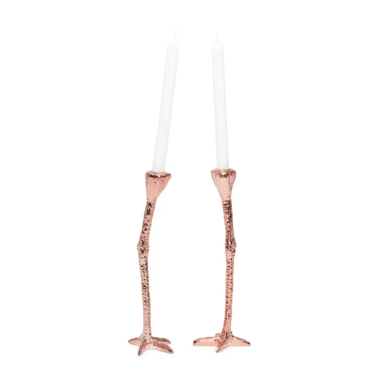 Jasmin Djerzic Longs Legs Kandelaar Set van 2 | Rosé Goud