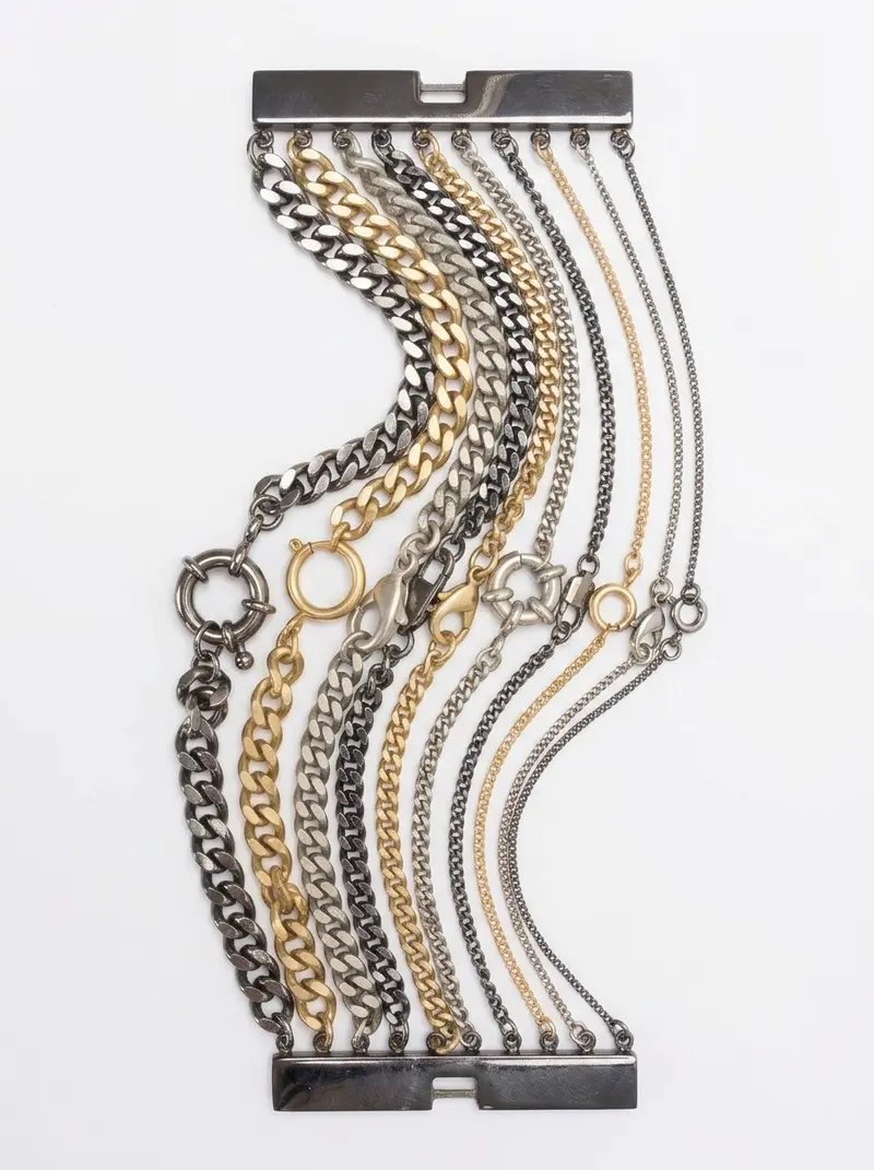 Jean Paul Gaultier Multi-Strand Chain Statement Bracelet