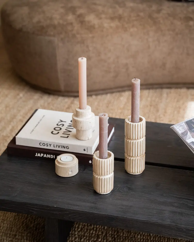 Kandelaar Zilt Beige