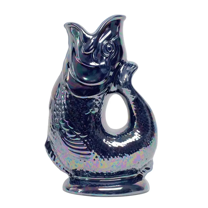 Karaf Vis met Geluid | Waterkan Lustre Kobaltblauw | Gluckigluck