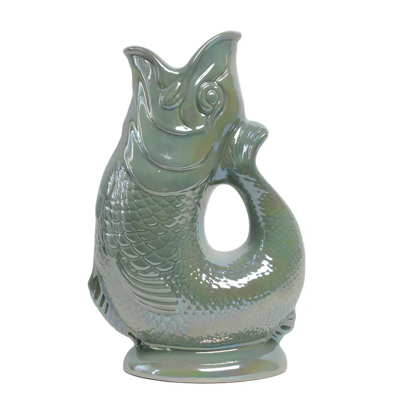 Karaf Vis met Geluid | Waterkan Lustre Sage Groen | Gluckigluck