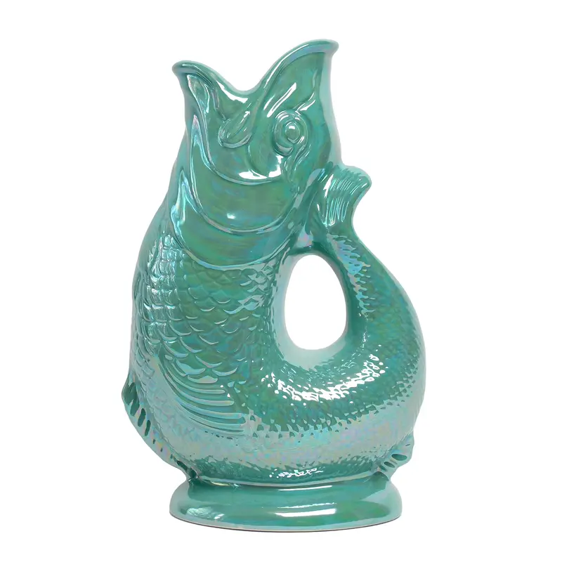 Karaf Vis met Geluid | Waterkan Lustre Zeegroen | Gluckigluck