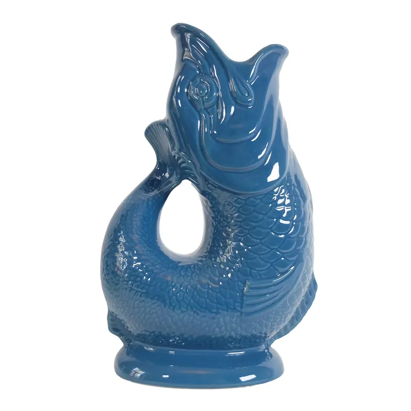 Karaf Vis met Geluid | Waterkan Petrol Blauw | Gluckigluck