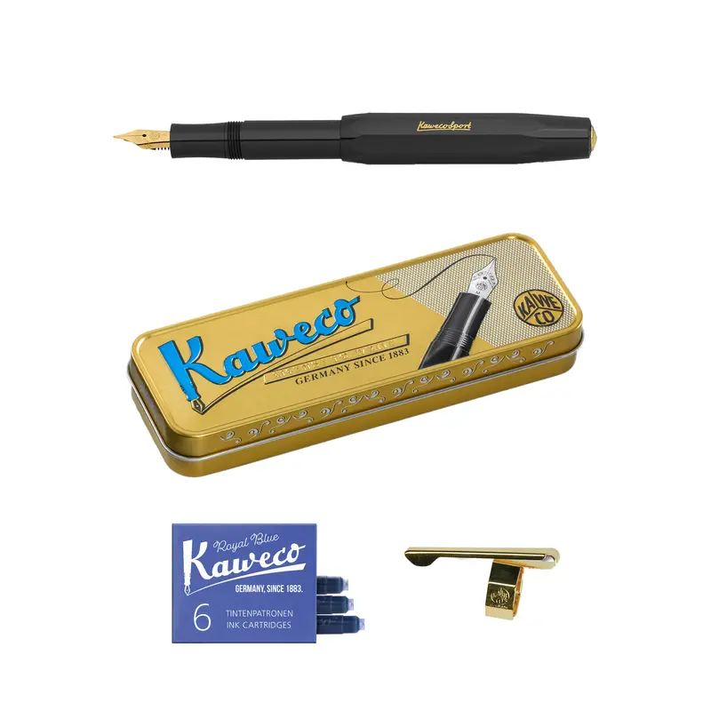 Kaweco Classic Sport Vulpen Gift Set | Zwart