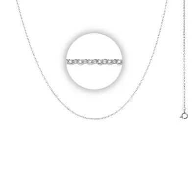 Ketting 1mm schakel Zilver 50cm