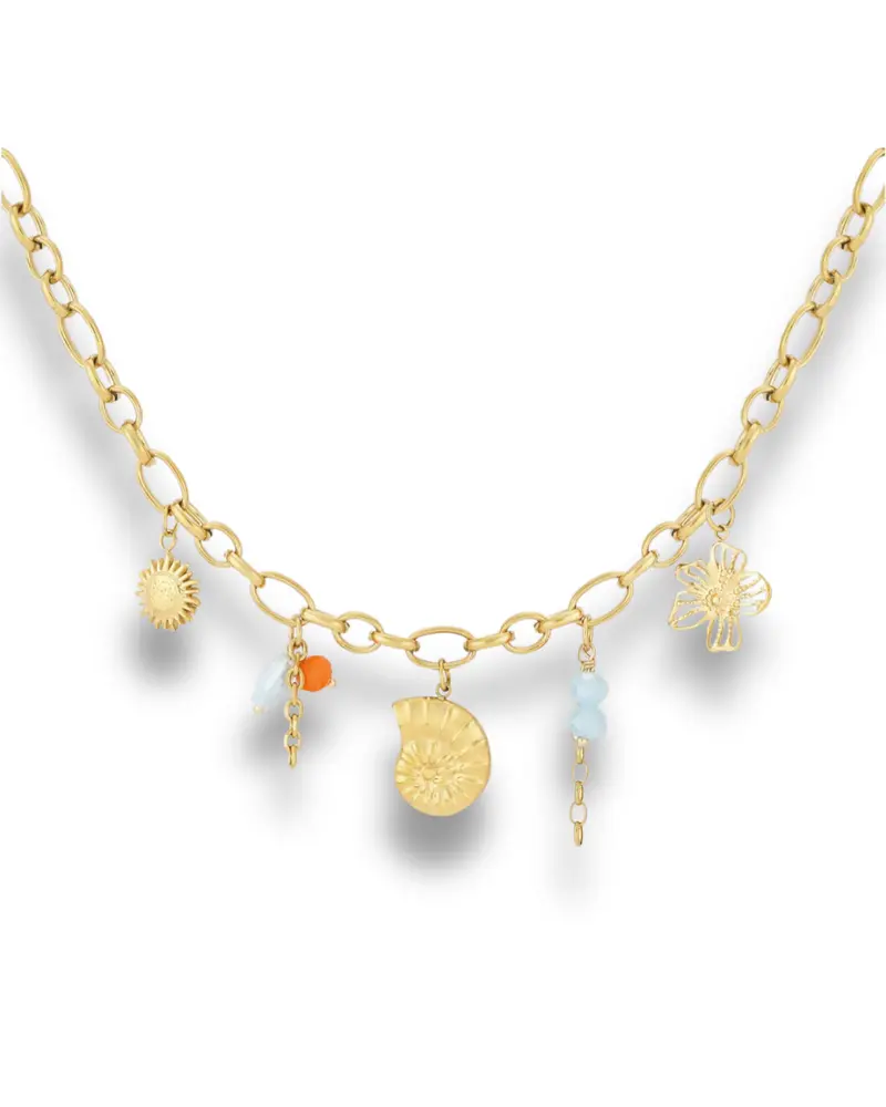 Ketting Beach style bedeltjes - Schelp
