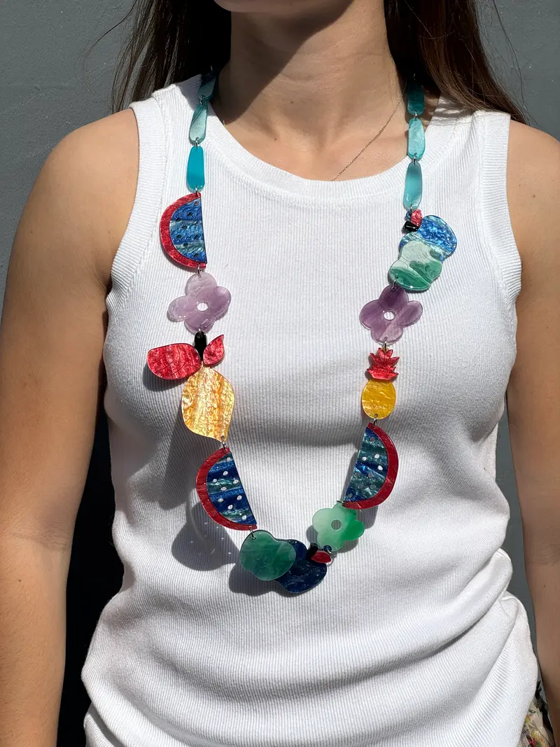 ketting "fruit" blauw
