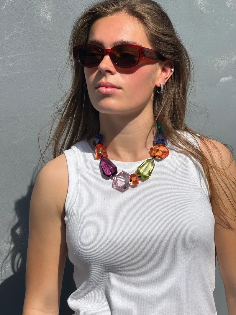 ketting met grove "kralen"