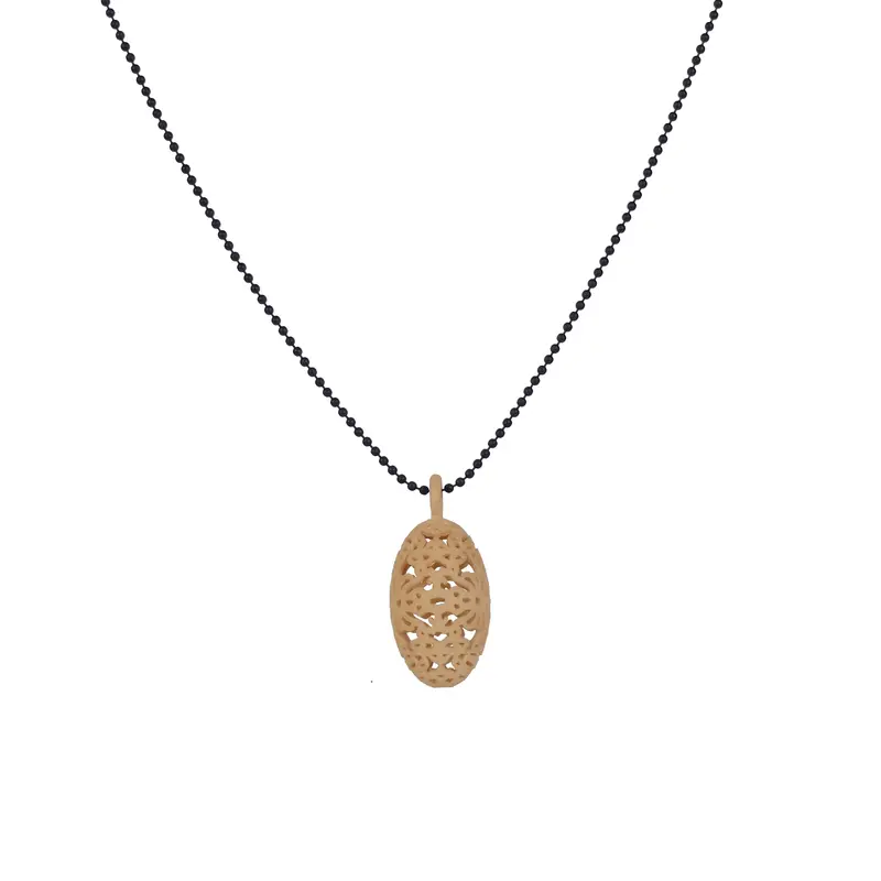 Ketting met Kraal Geel | 3-D Print | Studio E-Posh
