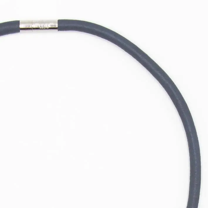 Ketting van leer, donkerblauw, 1-lijns