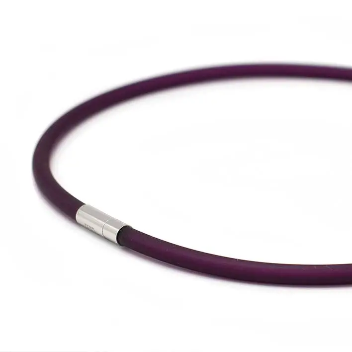 Ketting van rubber, aubergine, 1-lijns