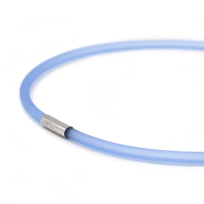 Ketting van rubber, blauw, 1-lijns