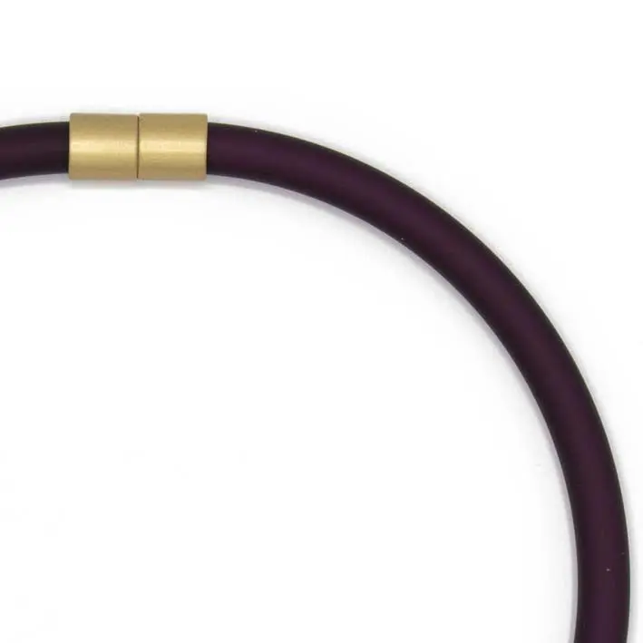 Ketting van rubber Bold, aubergine, 1-lijns