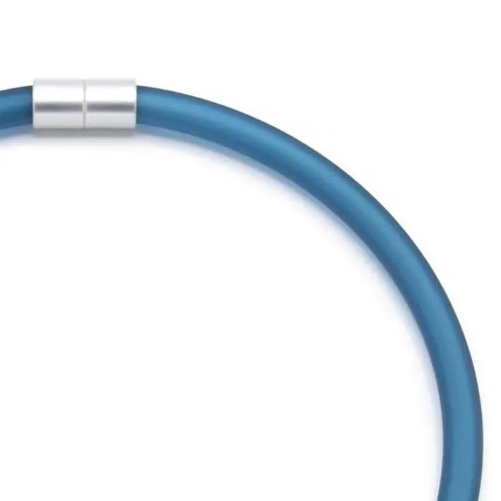 Ketting van rubber Bold, petrol, 1-lijns