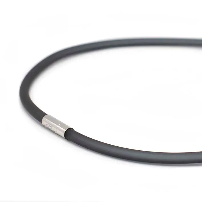 Ketting van rubber, grijs, 1-lijns