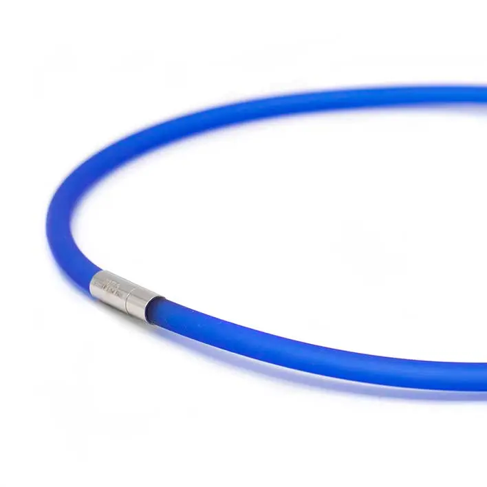 Ketting van rubber, kobalt, 1-lijns