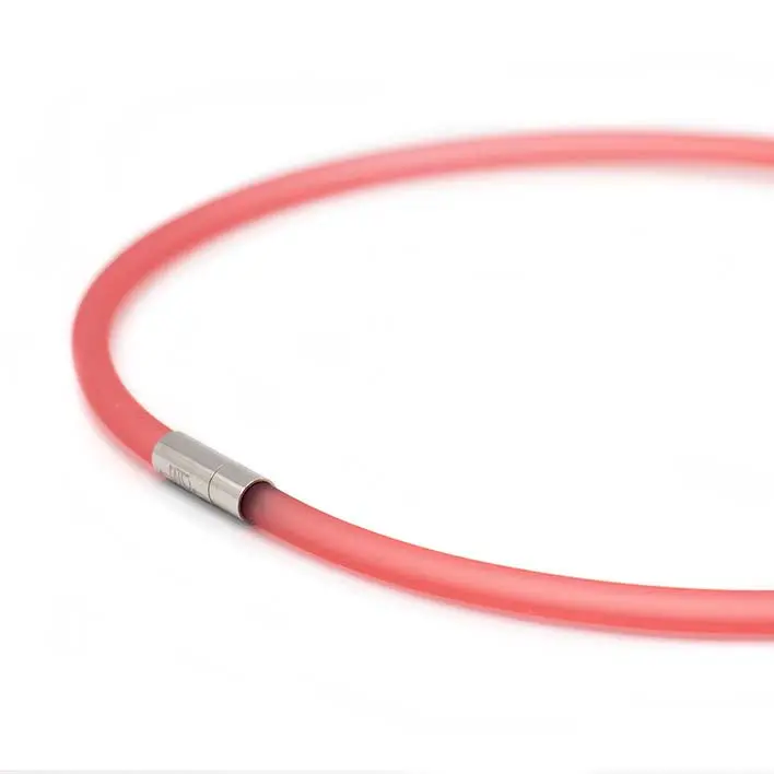Ketting van rubber, koraal, 1-lijns