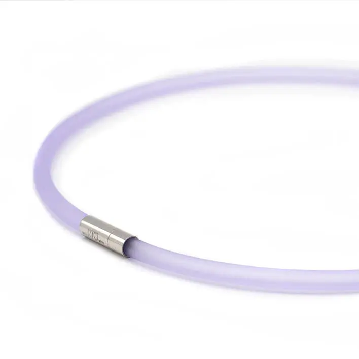 Ketting van rubber, lavendel, 1-lijns