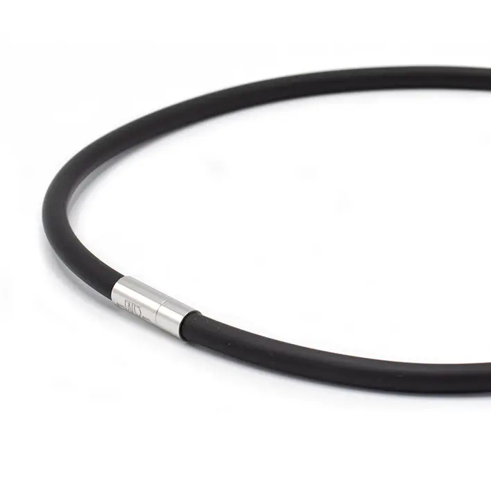 Ketting van rubber, zwart, 1-lijns