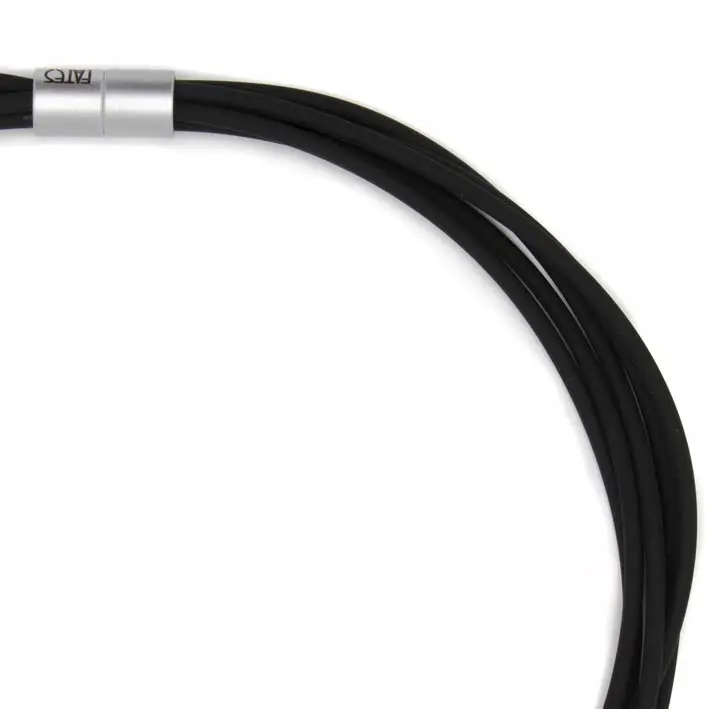 Ketting van zwart rubber, multi lijns