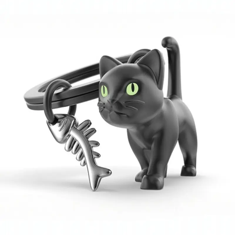 KEYRING BLACK CAT
