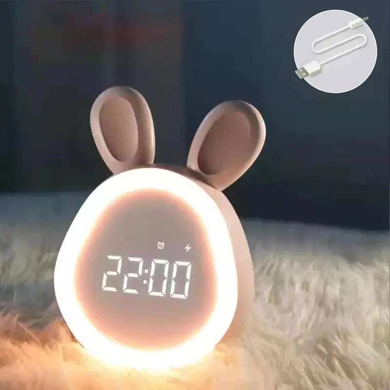Kinderwecker in Kaninchenform mit LED Nachtlicht - BunniGlow