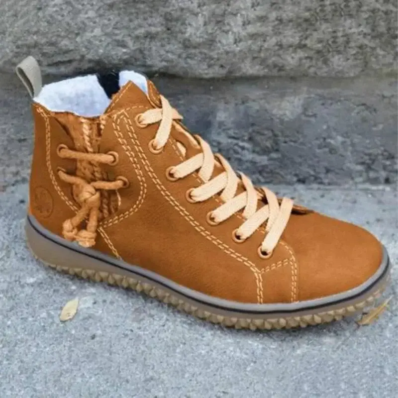 Klassische Vintage-Leder-Herbststiefel für Damen – Sofia