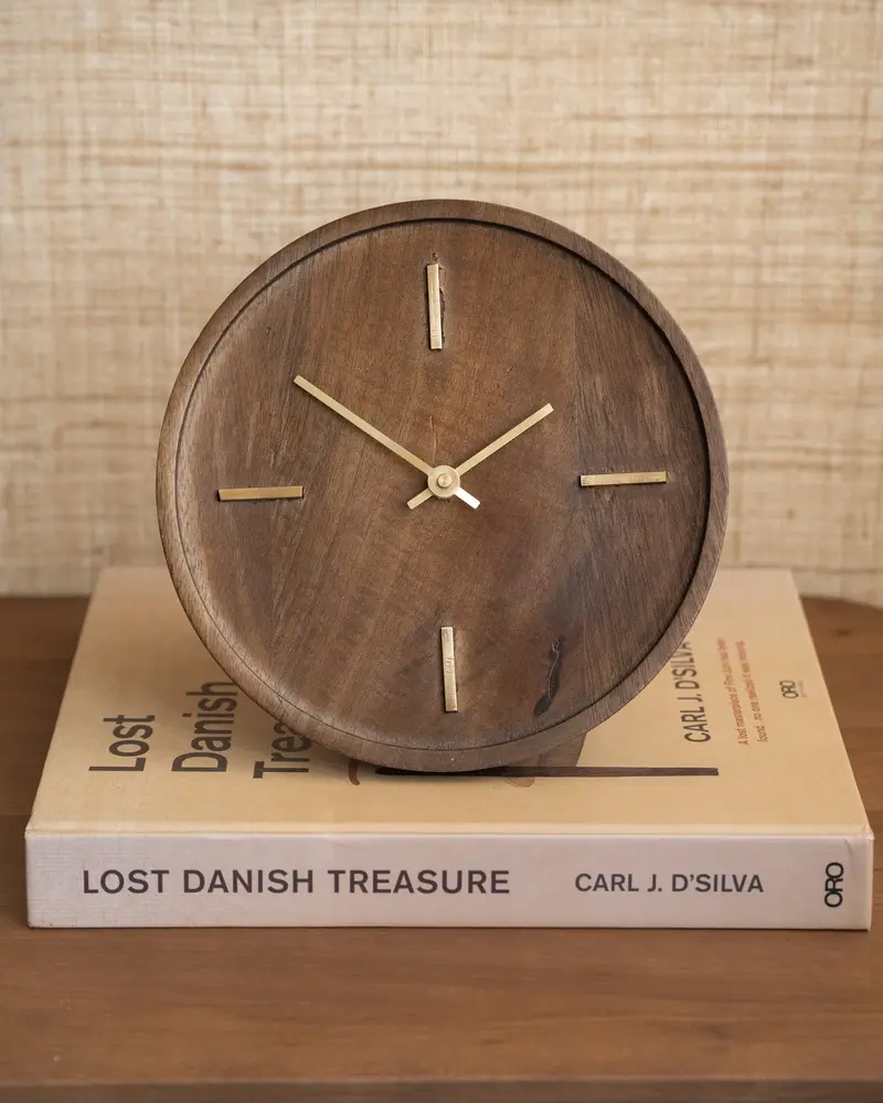 Klok Veti Mango Wood Bruin