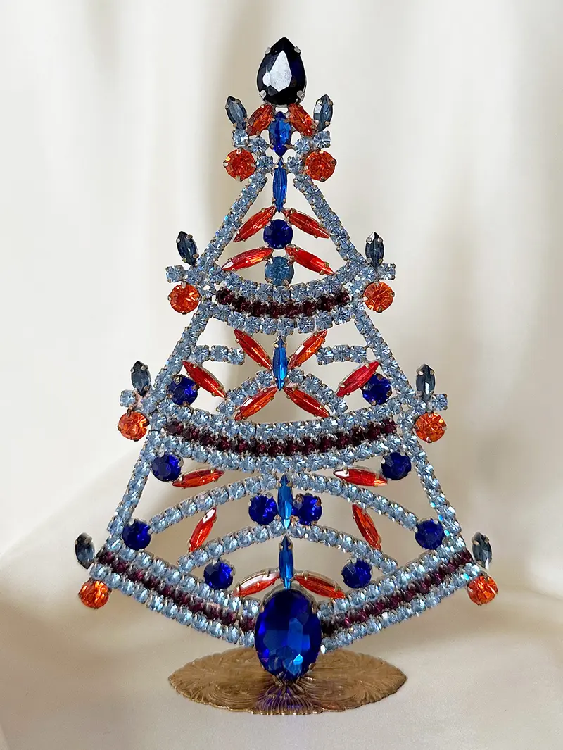 Kristalglazen kerstboom groot