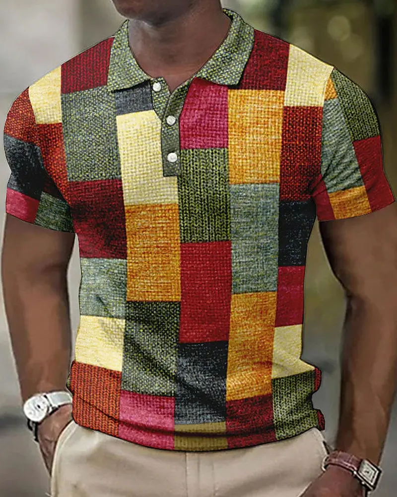 Kurzärmeliges kariertes Polo - Renaldo, Sommer 2025 Edition
