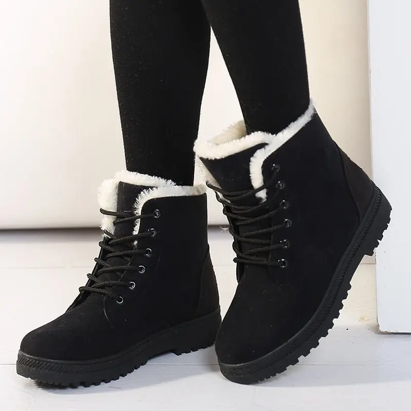 Kuschelig Gefütterte Damen-Winterstiefel mit Schnürsenkeln - Eliza Winterzauber Boot