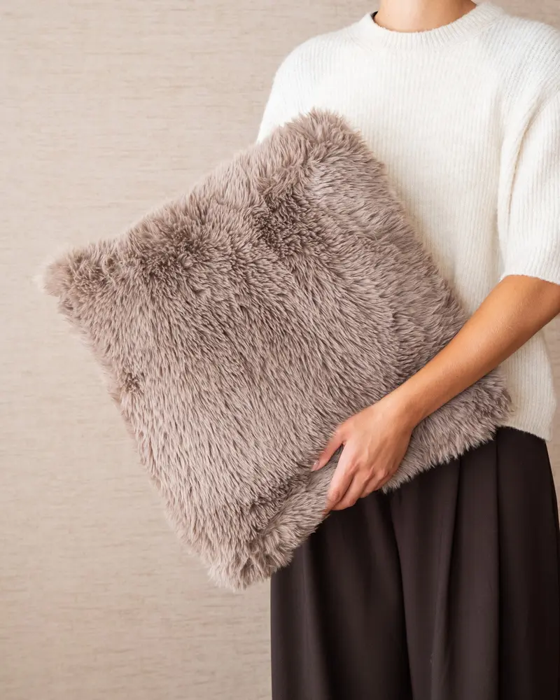 Kussen Mats Fluffy Taupe