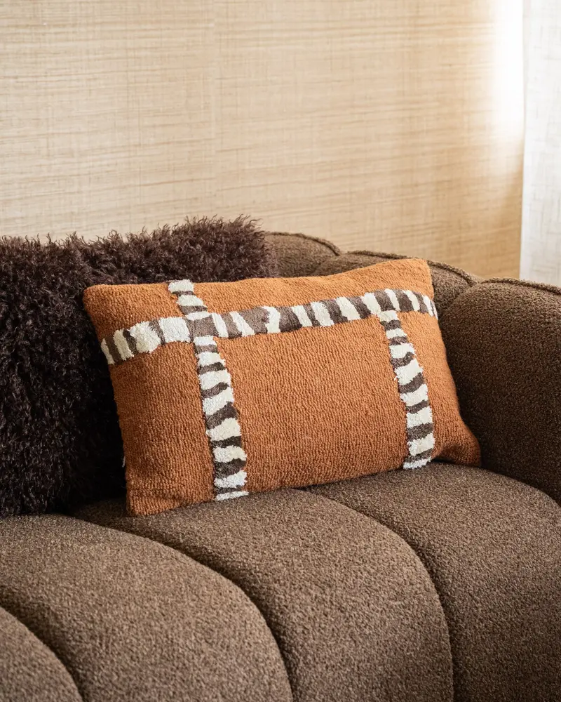Kussen Stripescape Burnt Sienna