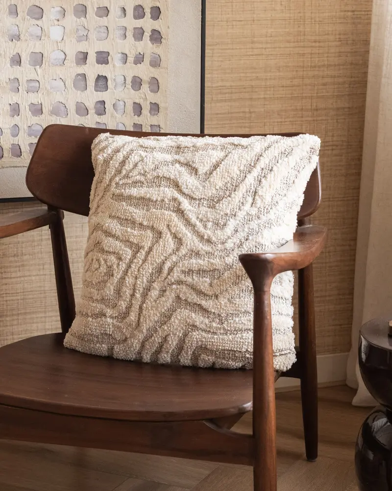 Kussen Swirl Beige
