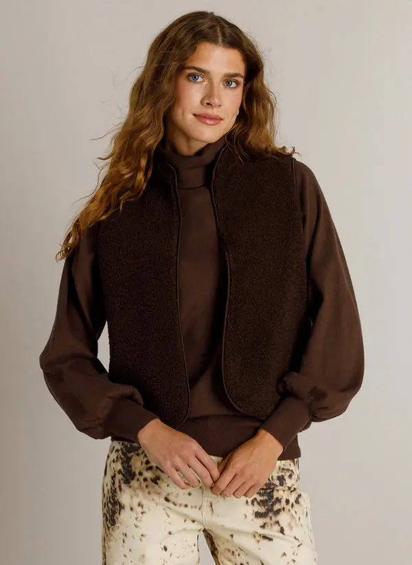 Kyla - IVY BEAU - Vest - Chocolate Brown