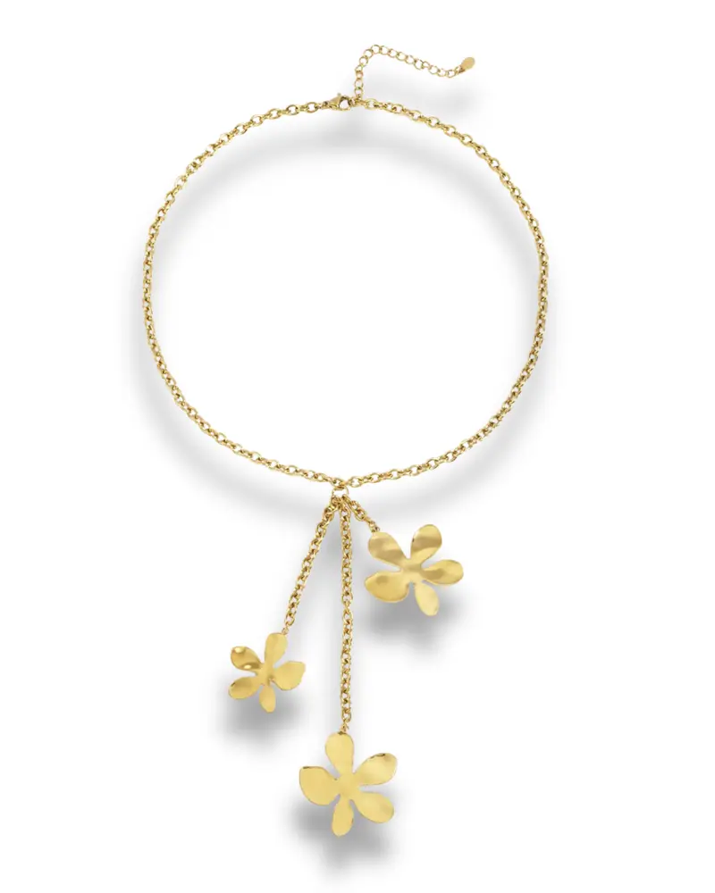 Lange ketting statement - Bloemen 59cm