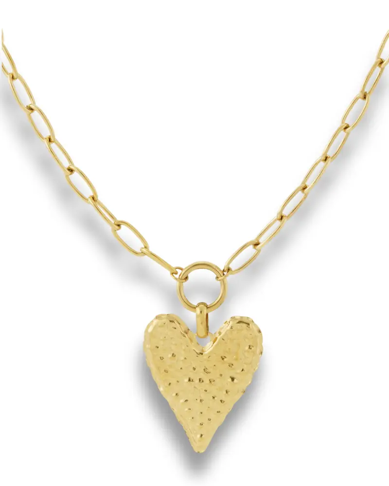 Lange ketting statement - Hart 43cm