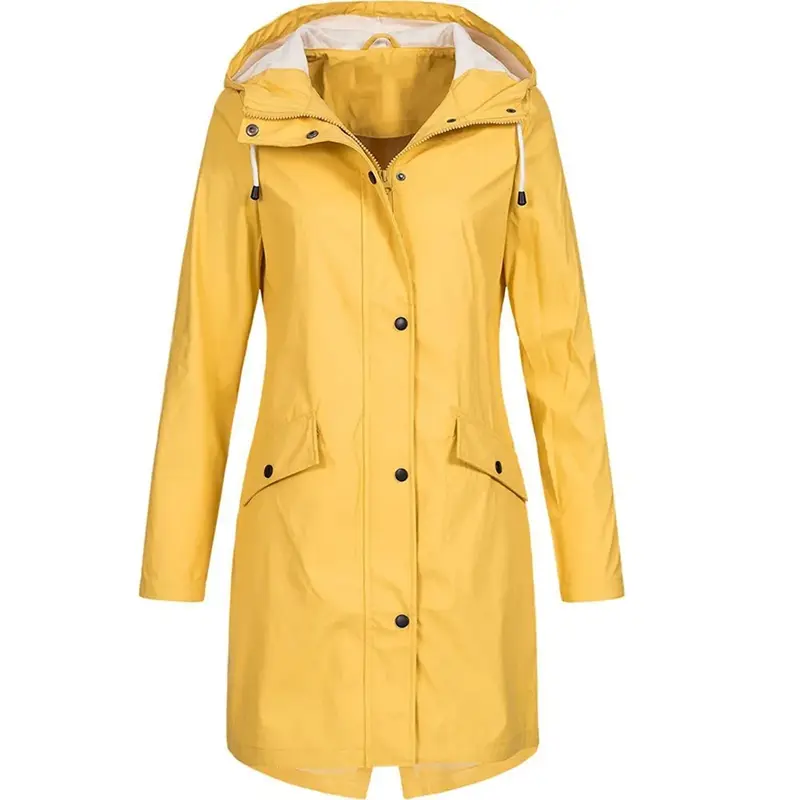Langer Wasserdichter Damen Regenmantel - Camille Herbstedition