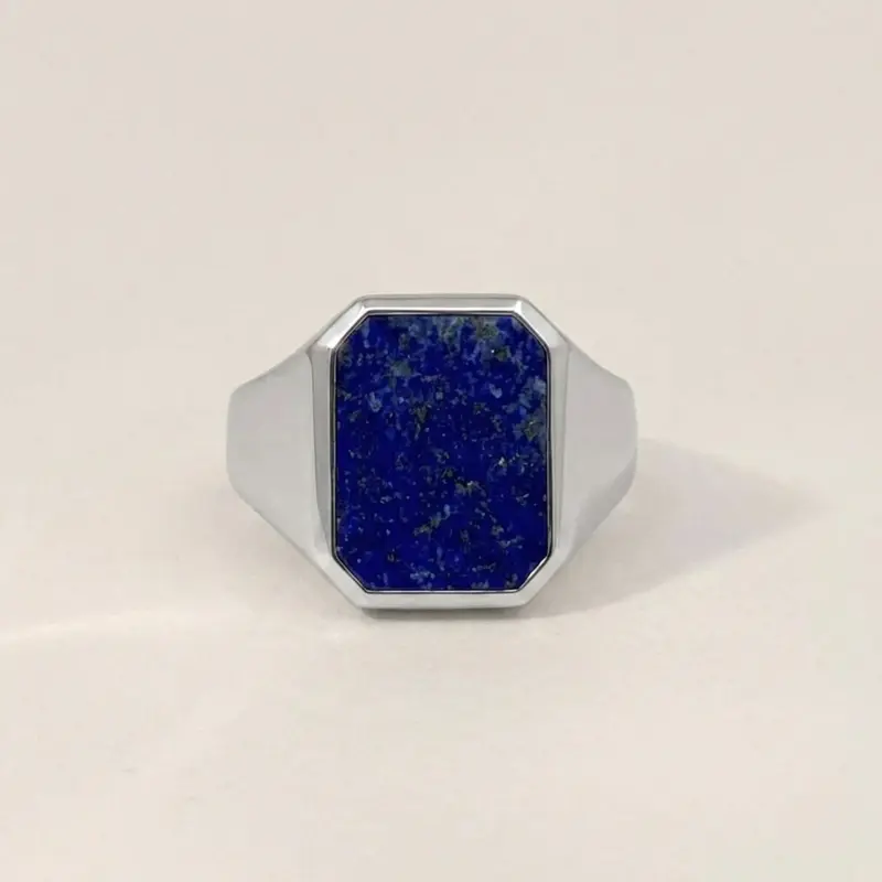 Lapis Lazuli Signet Ring Silver