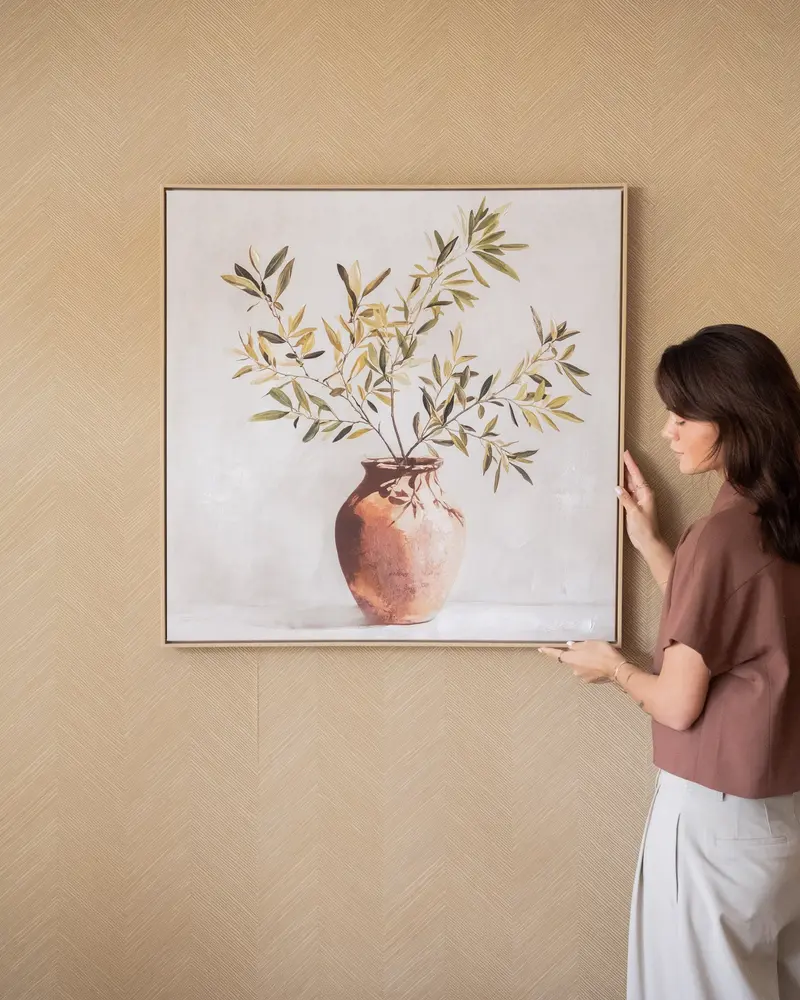 Large Wall Art Olive Branch Acryl