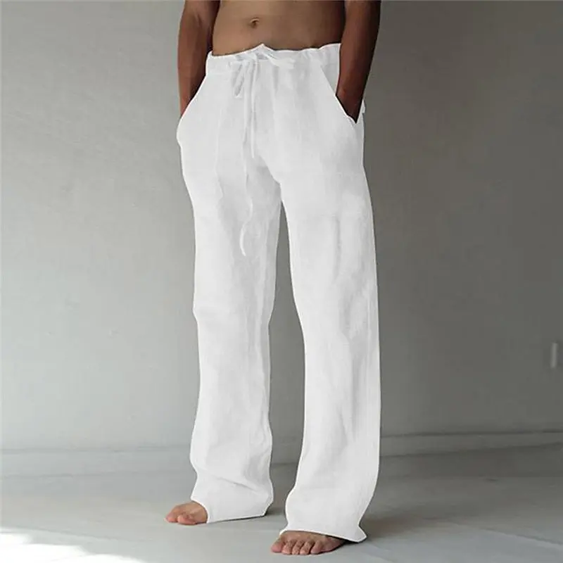 Lässige Herren Leinenhose mit weitem Schnitt für den Sommer – Elias