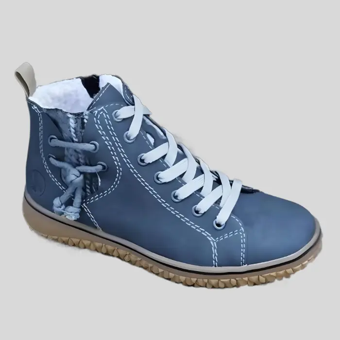 Laurence - Hochgeschnittene Schnürschuhe mit herbstlichem Spitzendesign an der Seite