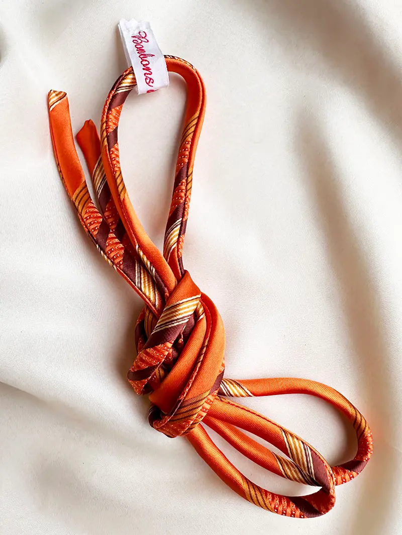 Le lien - Oranje gestreept (polyester)