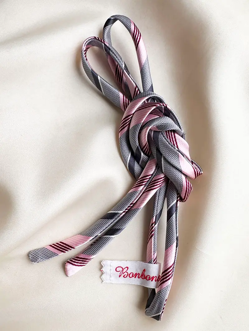 Le lien - Roze gestreept (polyester)