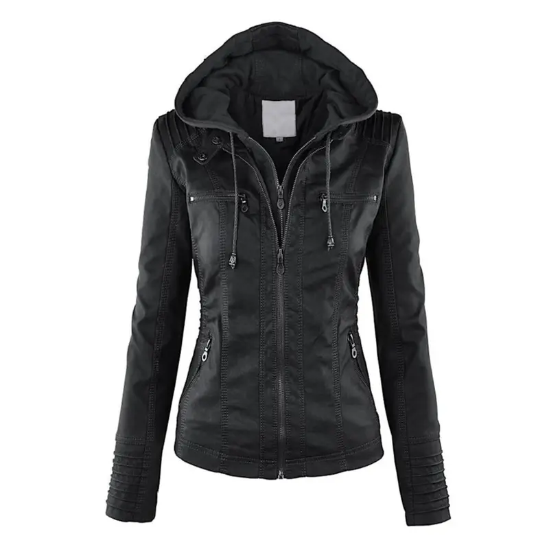 Leder-Damenjacke mit Kapuze - Emma Herbstedition