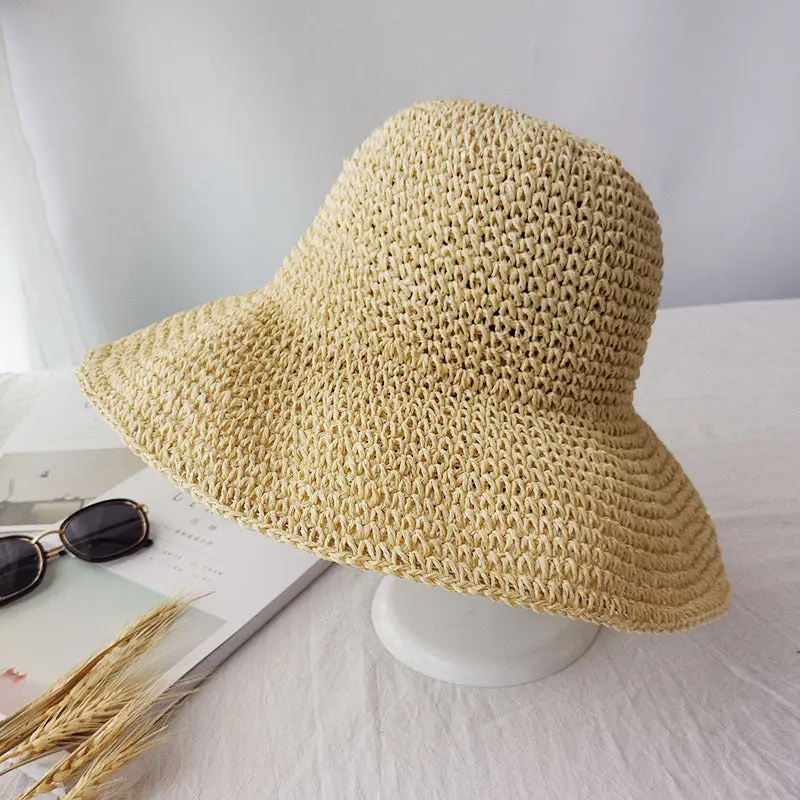 Leicht fallender Retro-Flacher Sommerhut – Emma