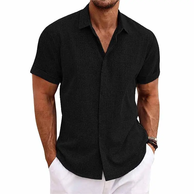 Leinen Herrenhemd mit Retro-Look – Vintaro