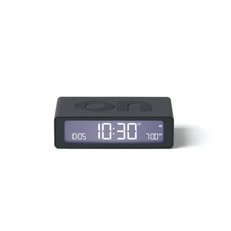 Lexon Flip Mini Digitale Wekker | Oplaadbaar | Donkergrijs