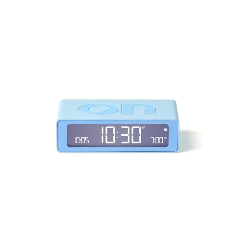 Lexon Flip Mini Digitale Wekker | Oplaadbaar | Lichtblauw